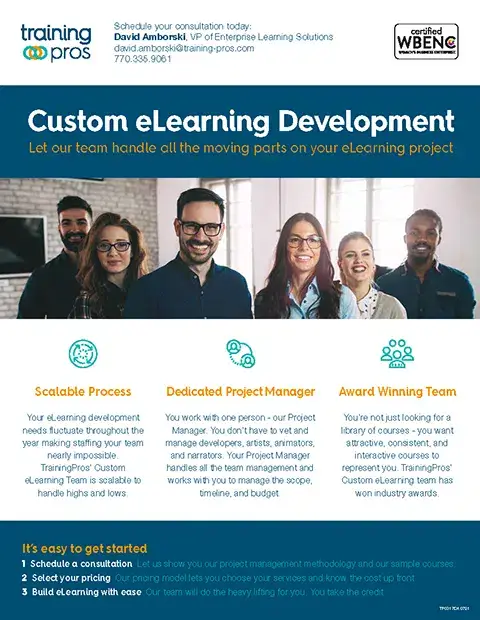 TrainingPros Custom eLearning Development